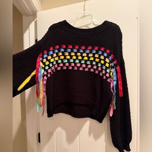 Day + Moon Woven Accent Women's Sweater